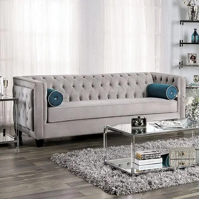 Silvan Gray Sectional Sofa – Modern Fabric
