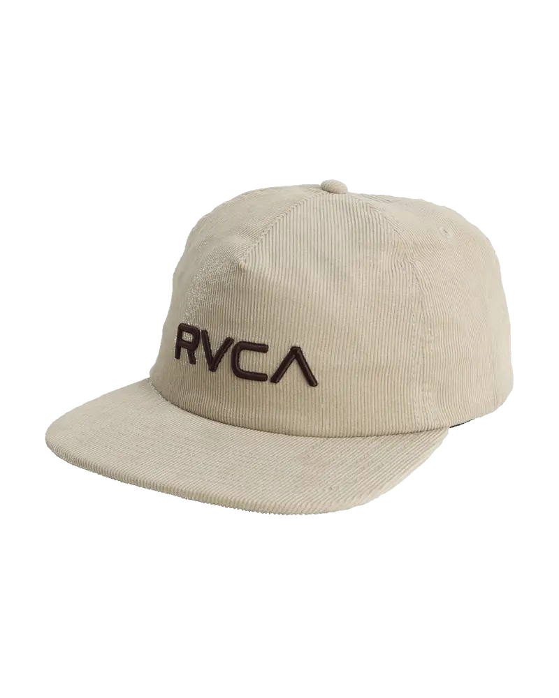 Silver Bleach Big RVCA Cord Snapback Cap
