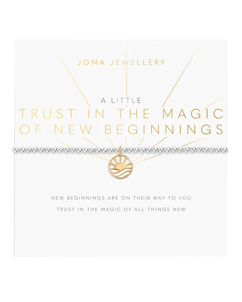 Silver & Gold New Beginnings Charm Bracelet – Inspirational Gift