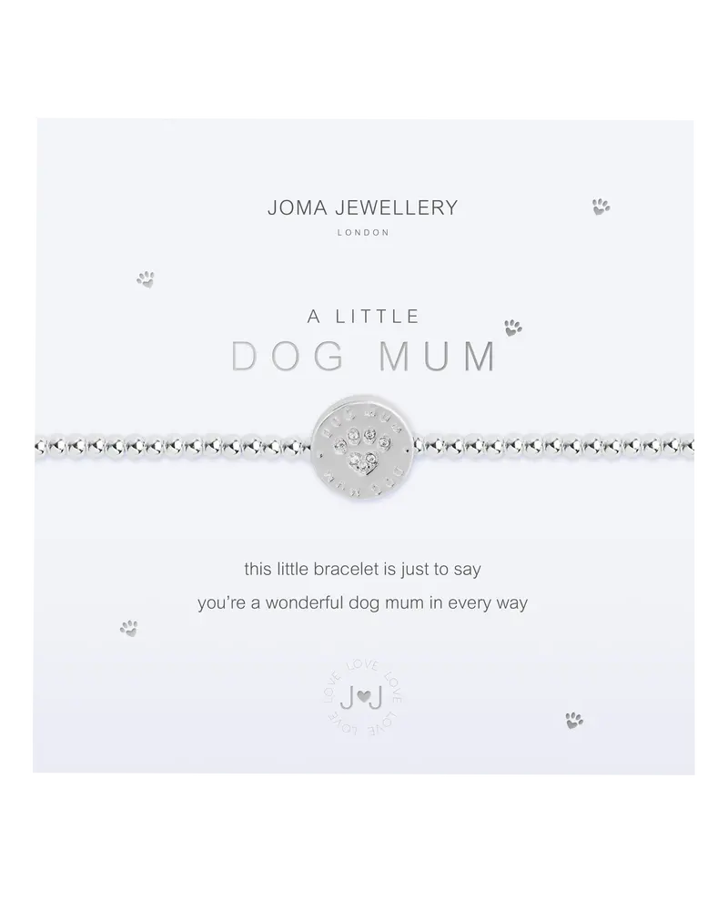 Silver ‘Little Dog Mum’ Pet Lover Bracelet