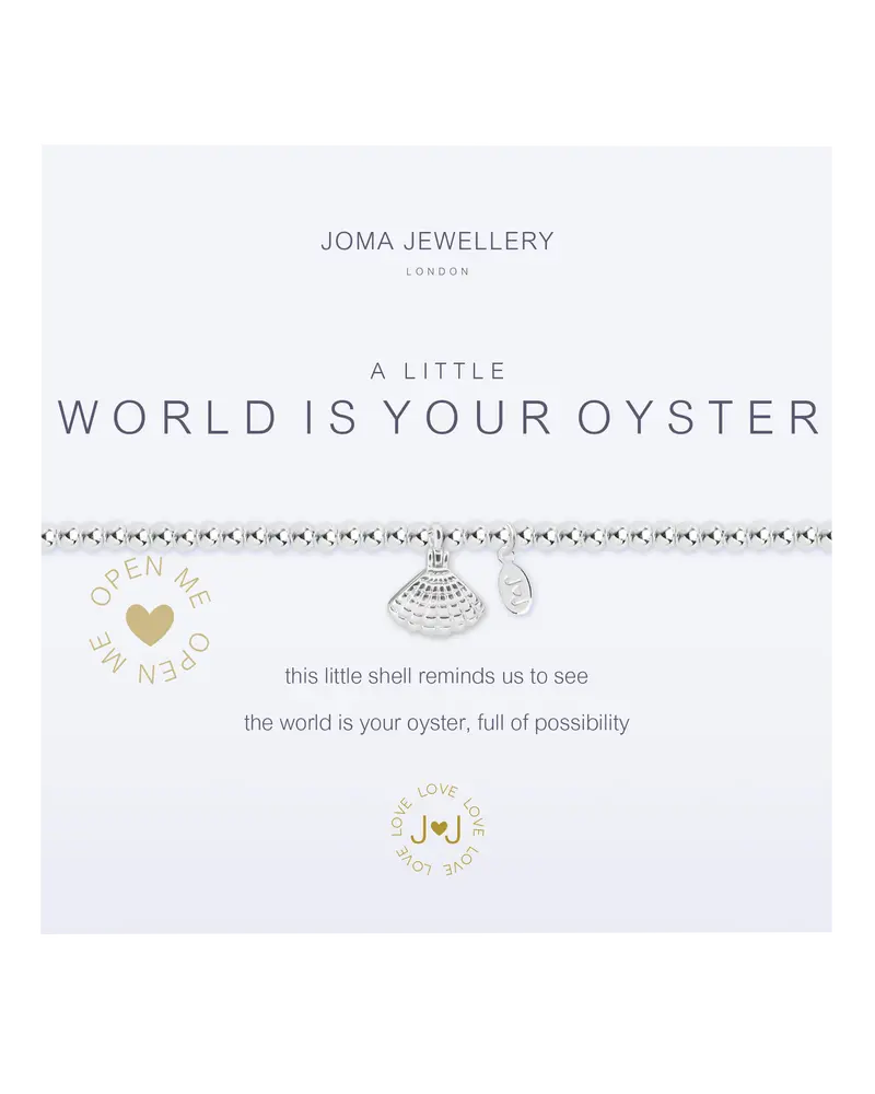 Silver ‘World Is Your Oyster’ Inspirational Bracelet