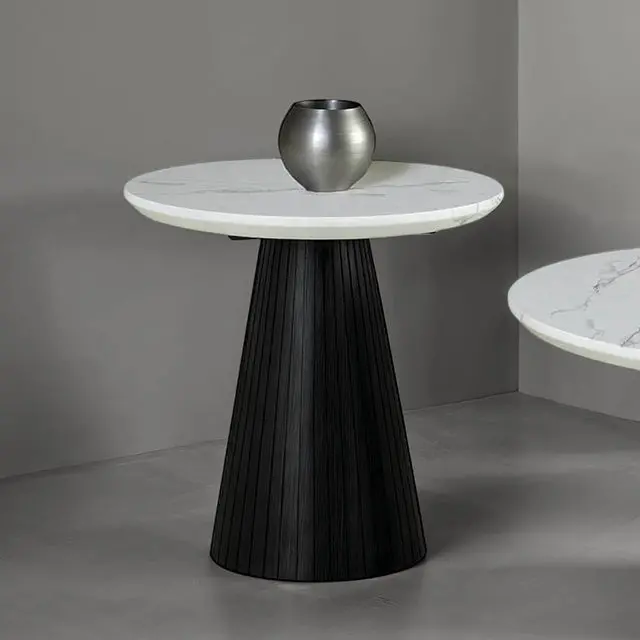 Sindal Round Side Table – Natural Wood Finish