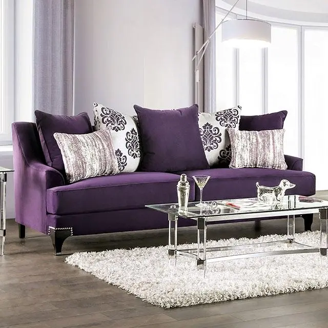 Sisseton Purple Fabric Sofa