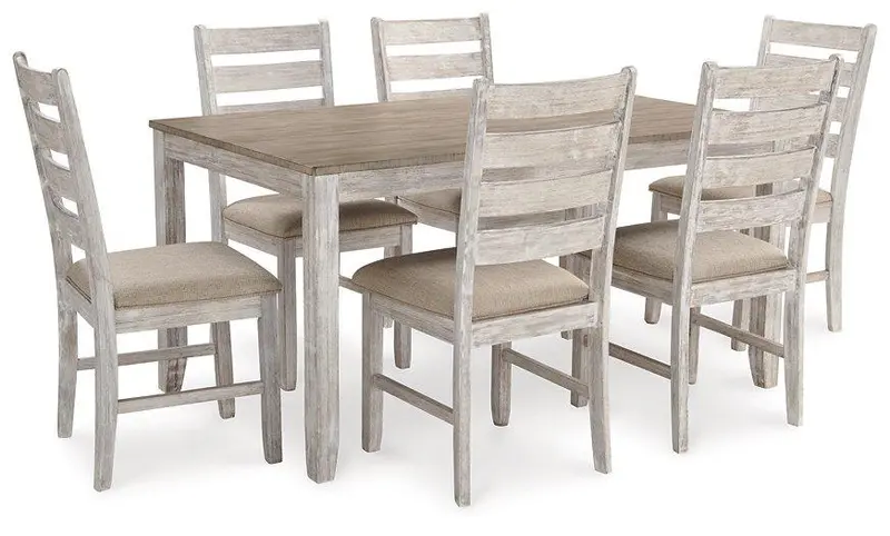Skempton Extendable Dining Set: Table + 6 Chairs (7-Piece)
