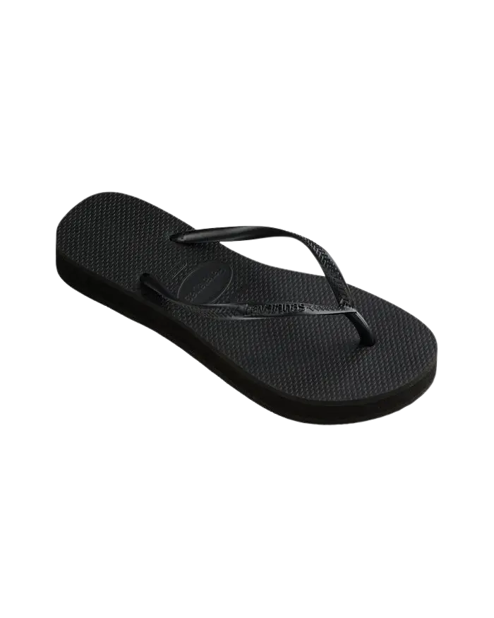 Slim Black Flatform Sandal Flip-Flops