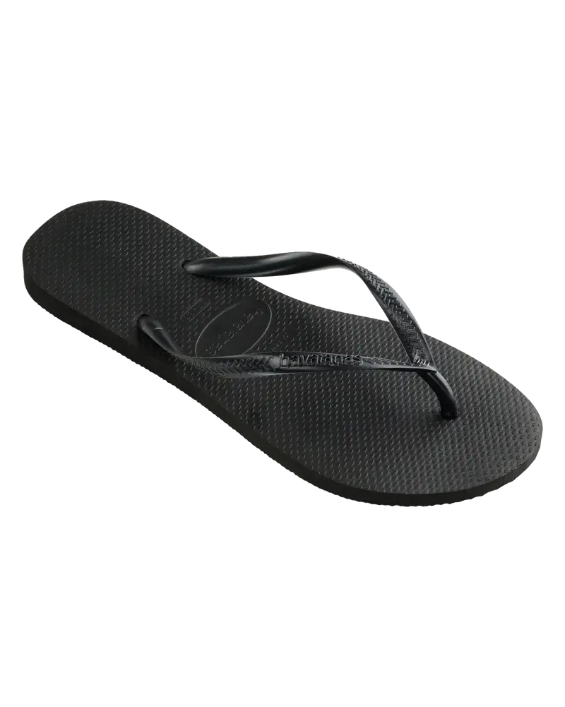 Slim-Fit Black Flip Flops