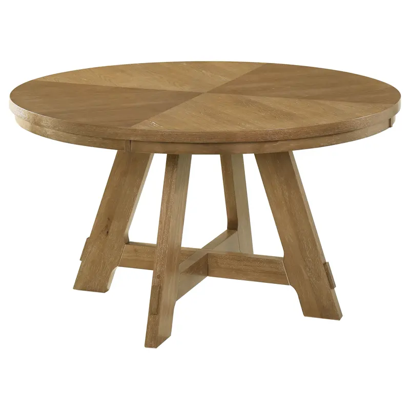 Solid Wood Dining Table – Transitional Design with Rounded Edges