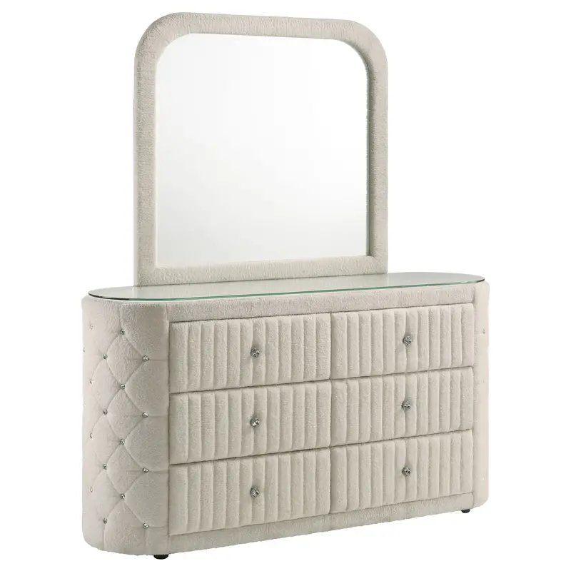 Sonya 6-Drawer Dresser with Full-Length Mirror