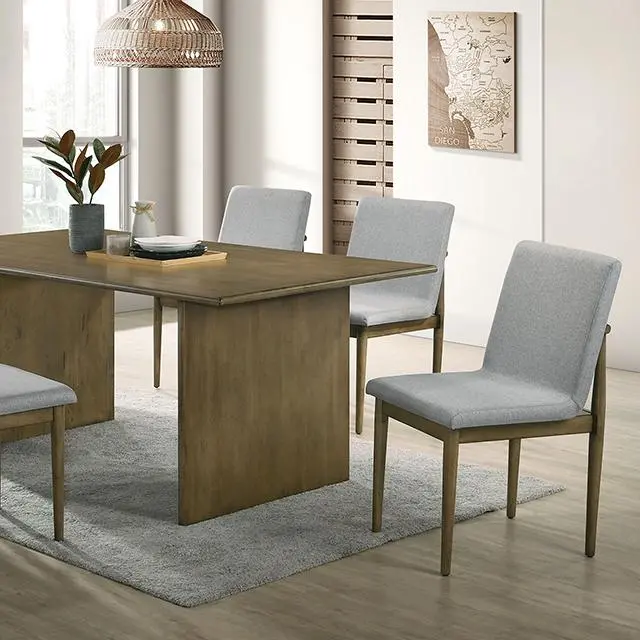 St. Gallen Dining Table – Natural Tone with Light Gray Accents