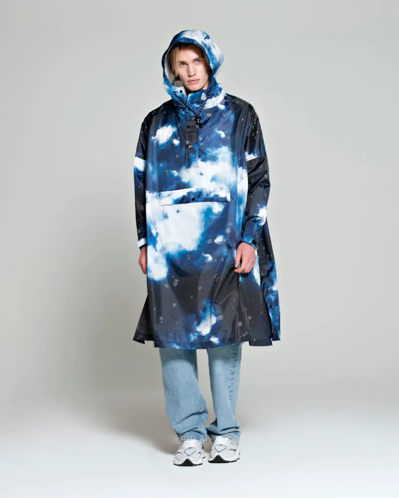 Starry Night–Patterned Rain Poncho