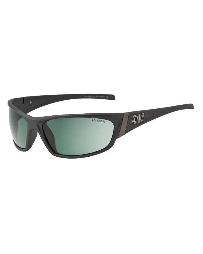 Stoat Black-and-Green Polarized Sunglasses