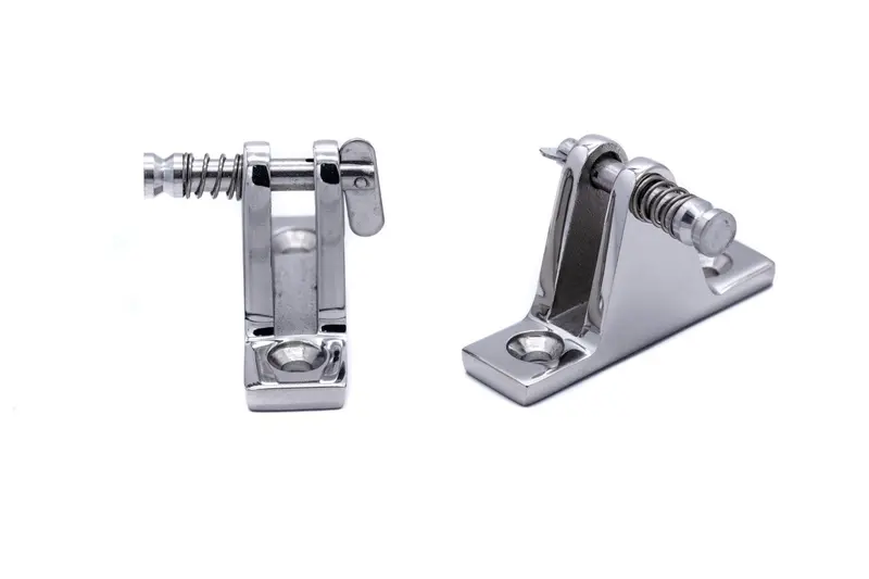 Straight 90° Deck Hinge with Quick-Release Drop Nose Spring Pin