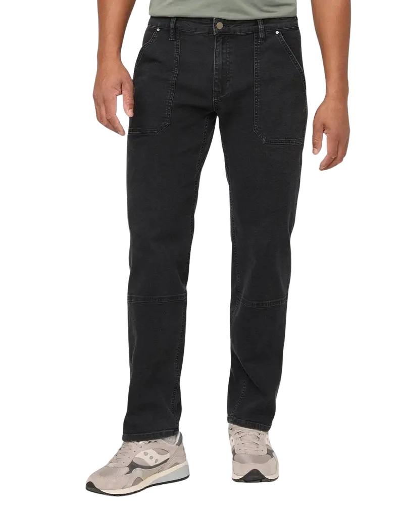 Stretch Canvas Utility Trousers – Black