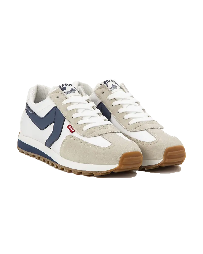 Stryder Lifestyle Shoes – Clean White and Navy Combo