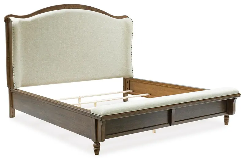 Sturlayne Upholstered Platform Bed with Button-Tufted Headboard