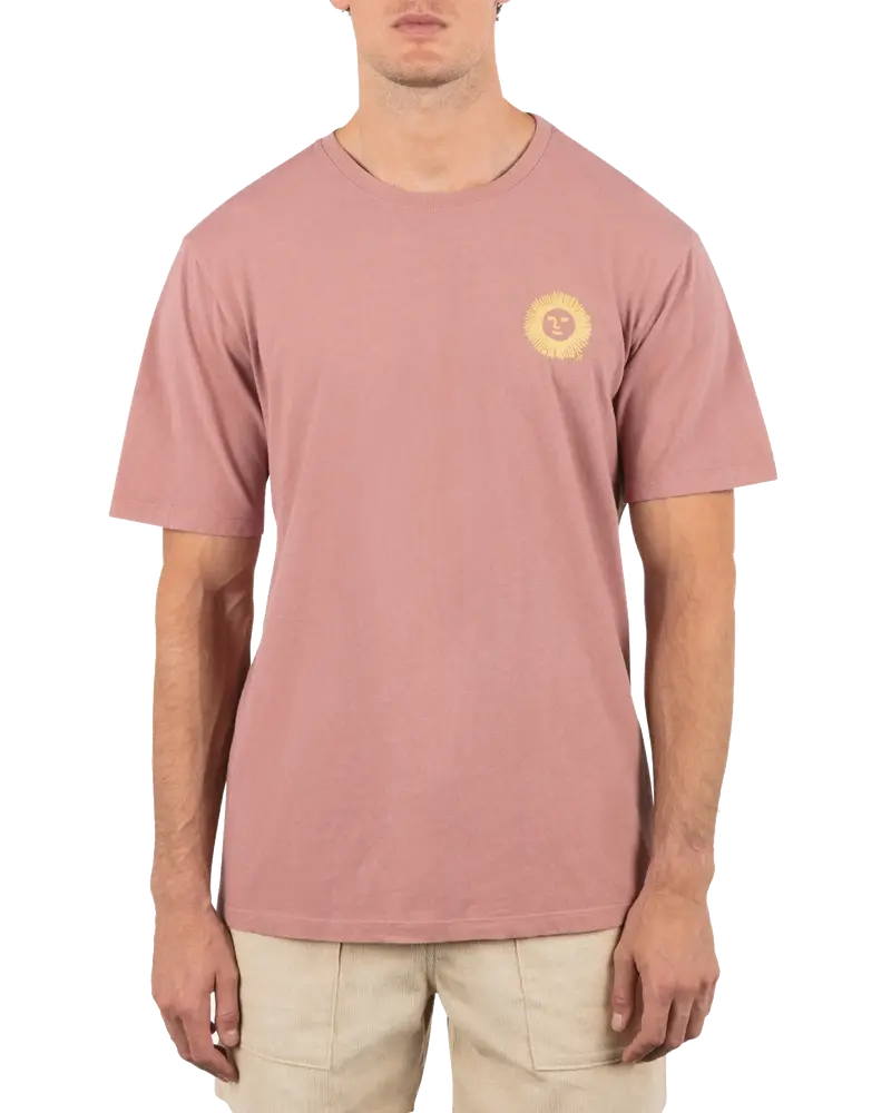 Sunny Dias Artistic Print T-Shirt – Phantom Rose