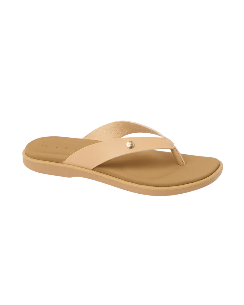 Sunny Farrah Natural-Finish Flip Flops