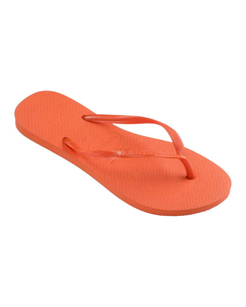 Sunset Orange Slim Summer Flip Flops