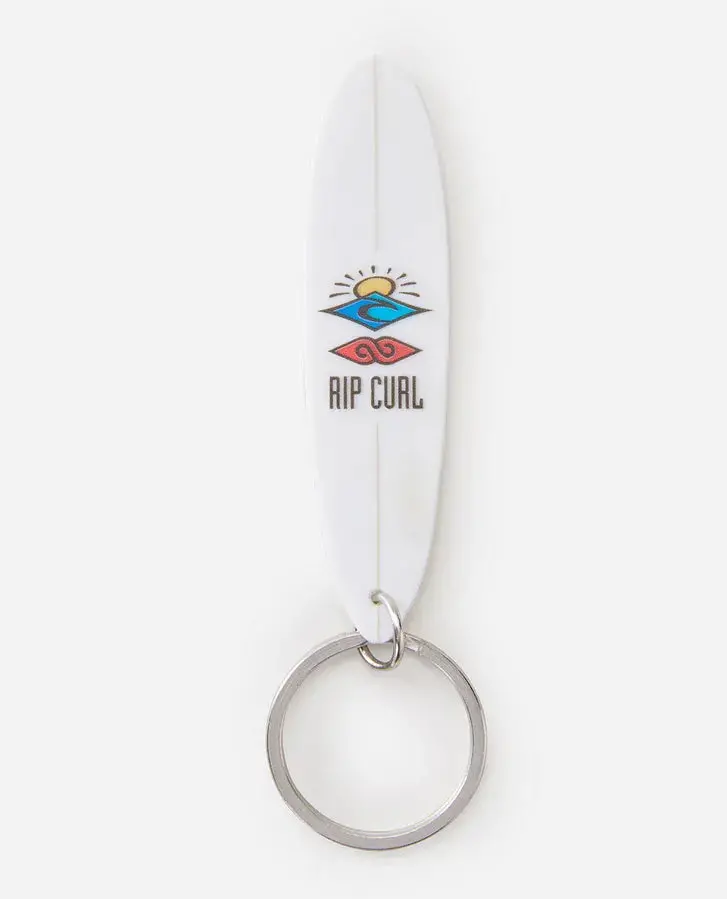 Surfboard-Shaped Keyring – Off-White Finish