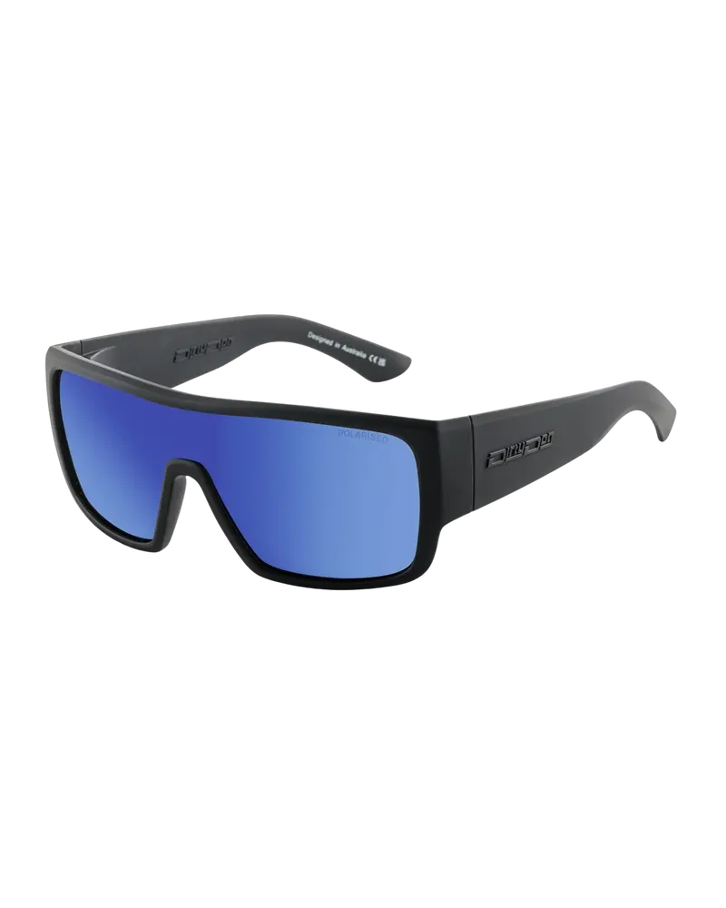 Tank Polarized Sunglasses – Grey/Blue Mirror Lens with Satin Black Frame