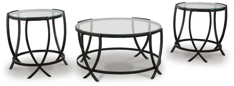 Tarrin Nesting Coffee Tables – Set of 3 Wooden Side Tables