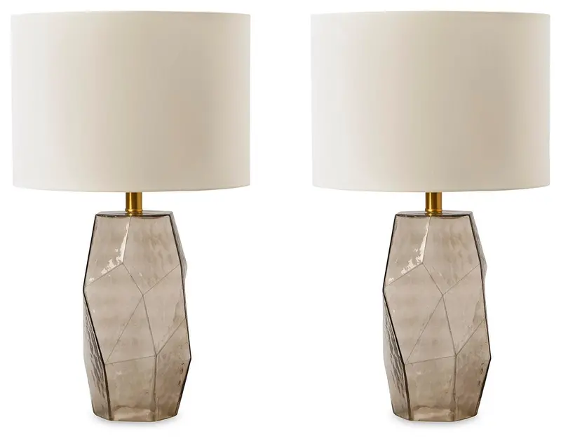 Taylow Adjustable Table Lamp Set – Pair with Fabric Shades