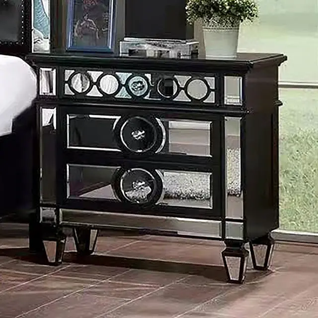 Theola Modern Two-Drawer Nightstand with USB Charging Port