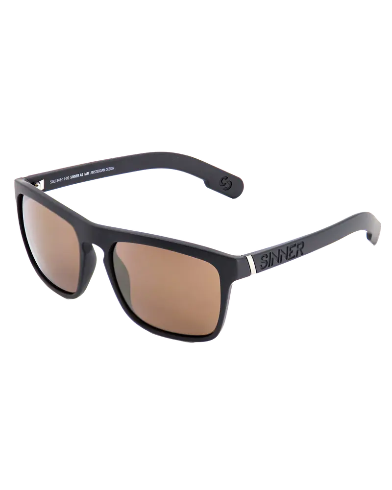 Thunder X Matte Black and Gold Mirror Sunglasses