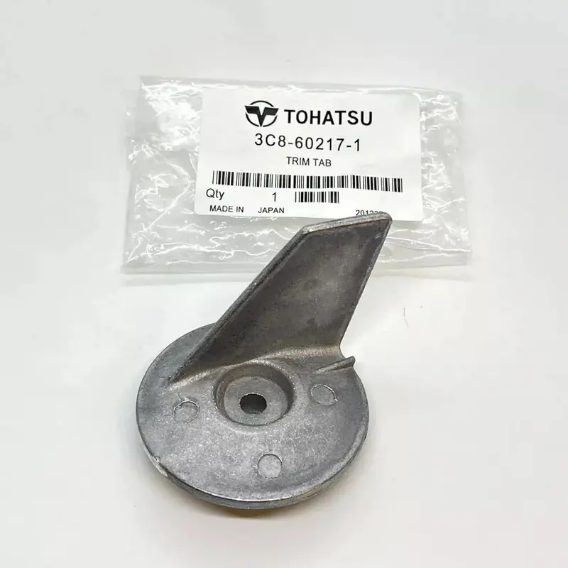 Tohatsu Trim Tab Anode for 25–50HP Outboards – Genuine OEM (3C8-60217-1), Cross-References Mercury 853762