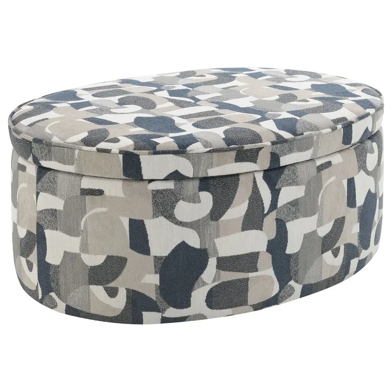 Tomkins Fabric Storage Ottoman with Hidden Compartment