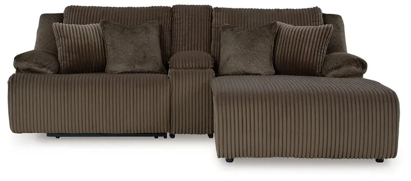 Top Tier Power Reclining Sectional with Chaise Extension