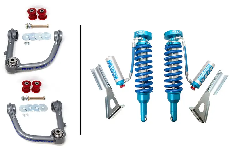 Total Chaos Upper Control Arms with Adjustable 2.5″ Coilover Shocks – 4Runner (2003–2009)