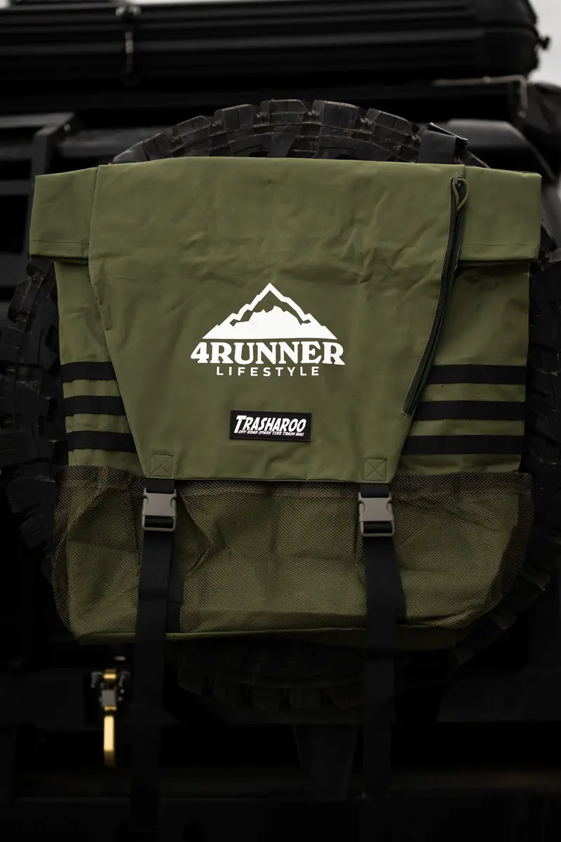 Trasharoo Spare Tire-Mounted Trash Bag – Durable Green Variant
