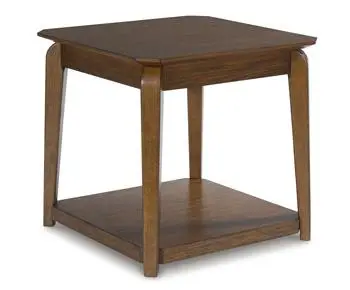 Trenmour Round End Table with Wood-and-Metal Accent