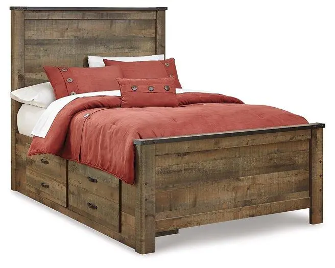 Trinell Platform Bed with Dual Under-Bed Storage Drawers