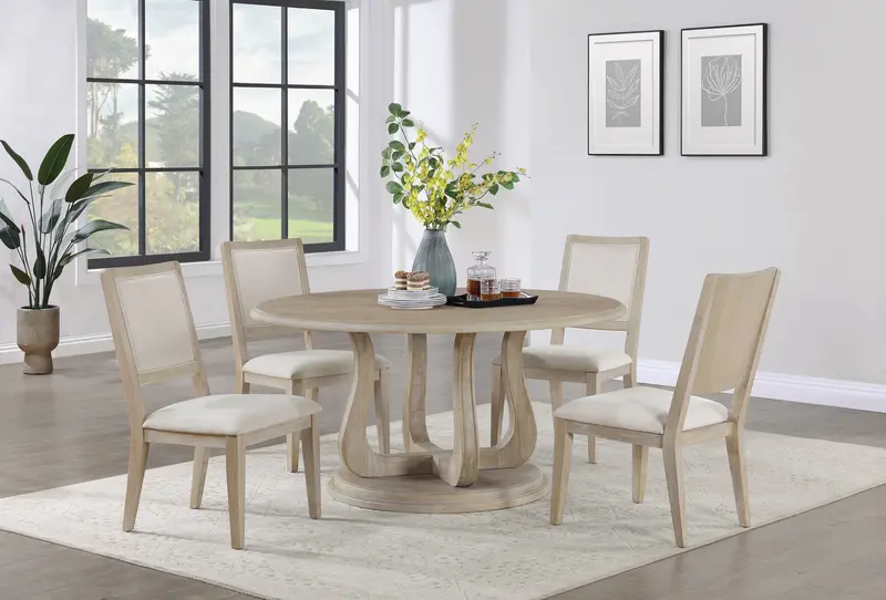 Trofello 7-Piece Dining Collection – Table, Chairs & Bench