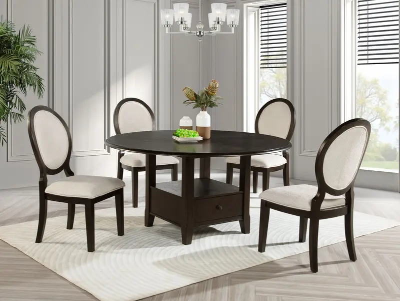 Twyla 5-Piece Dining Room Set – Table + 4 Chairs