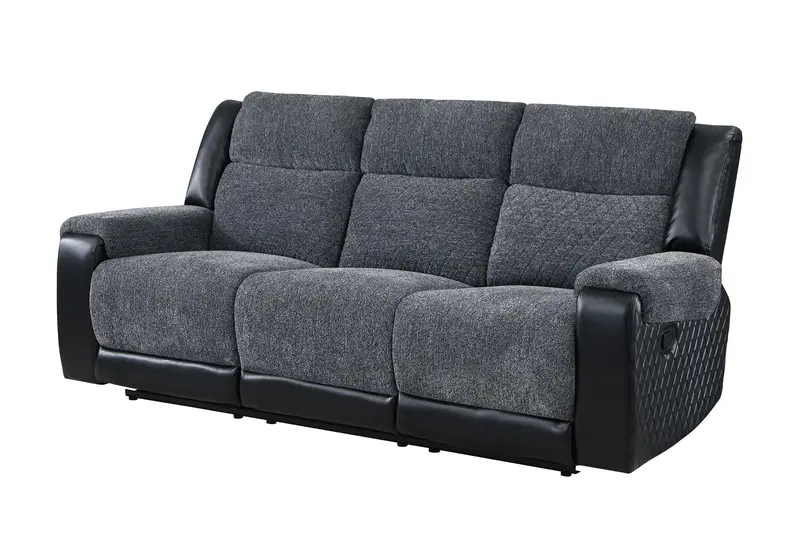 U5914 Grey-Black Power Reclining Sofa