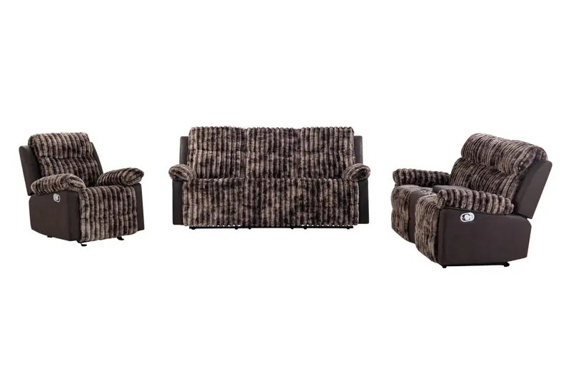 U6028 Dual-Function Reclining Loveseat with Console and Glider Mechanism