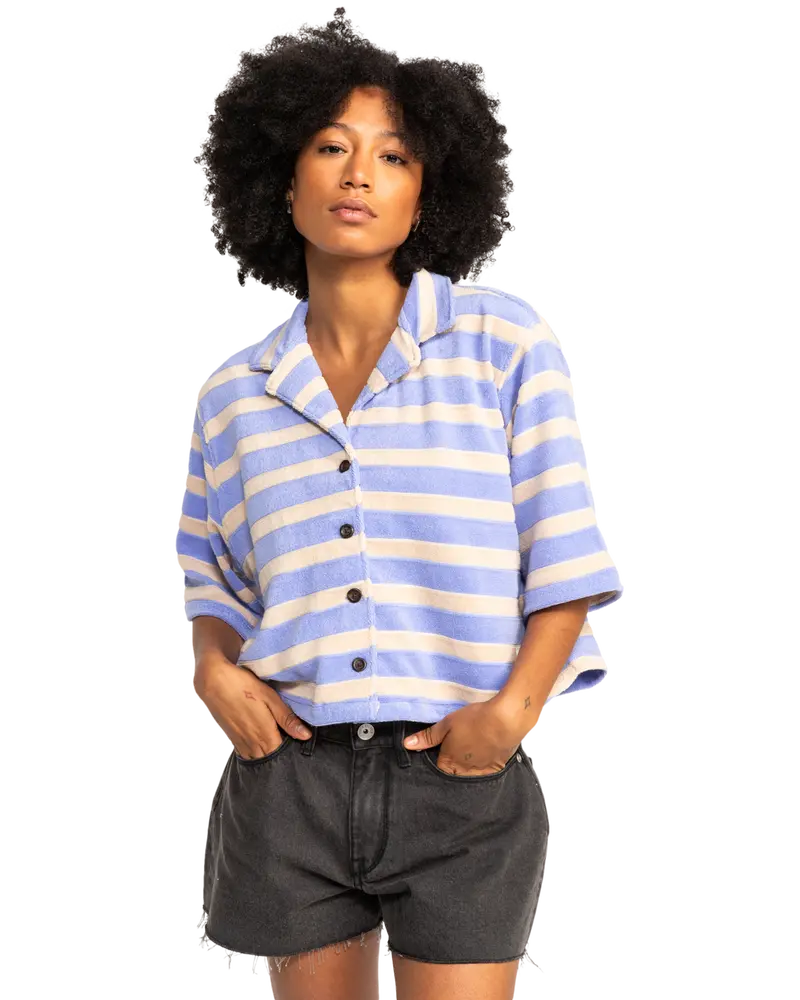 Uni Towel Hydrangea Stripe Shirt