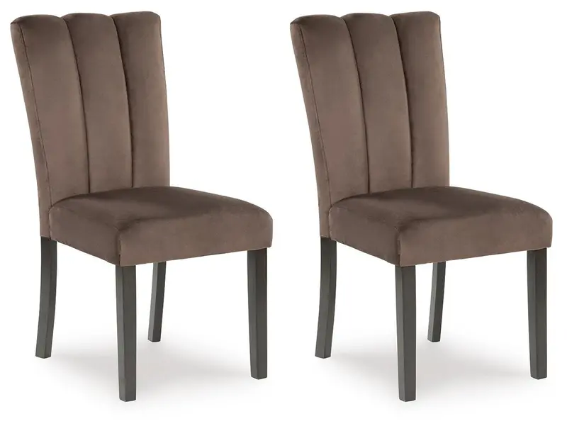 Upholstered Dining Chair with Wooden Legs