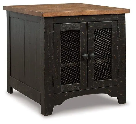 Valebeck Solid Wood End Table with Shelf