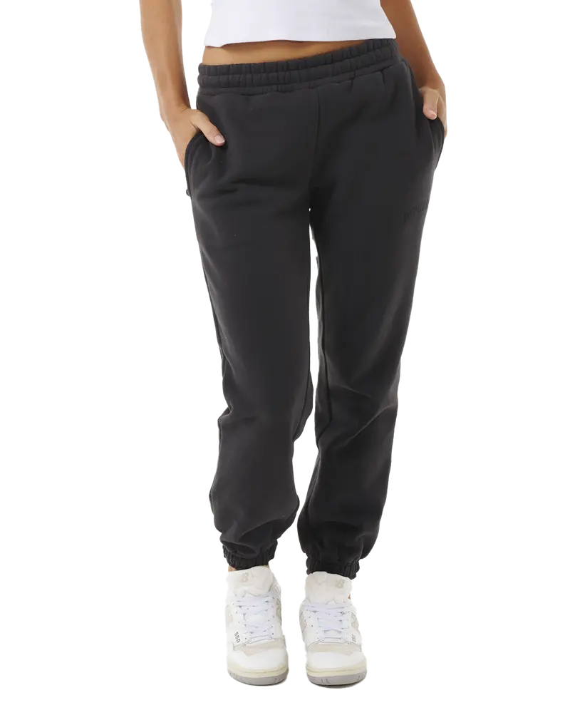 Varsity-Inspired Joggers – Washed Black