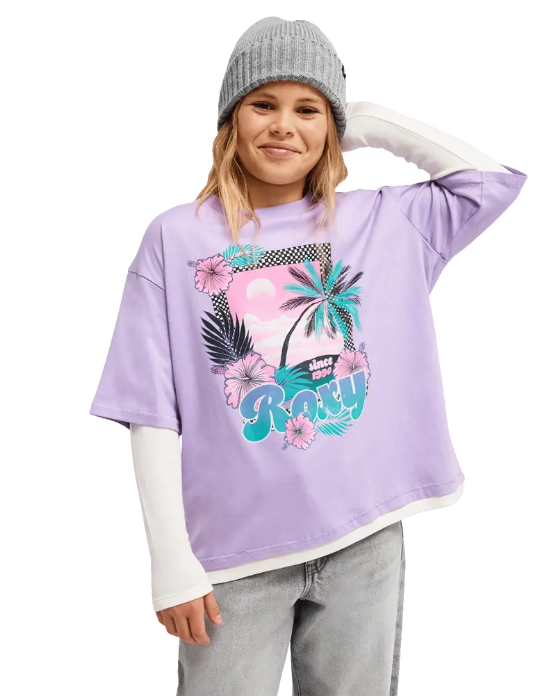 Viola Girls Rain Falls Long-Sleeve Cotton Tee
