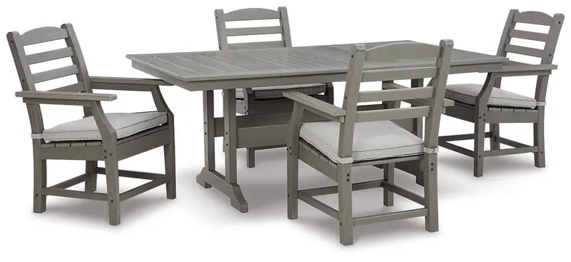 Visola Space-Saving Outdoor Dining Set: Table + 4 Weather-Resistant Chairs