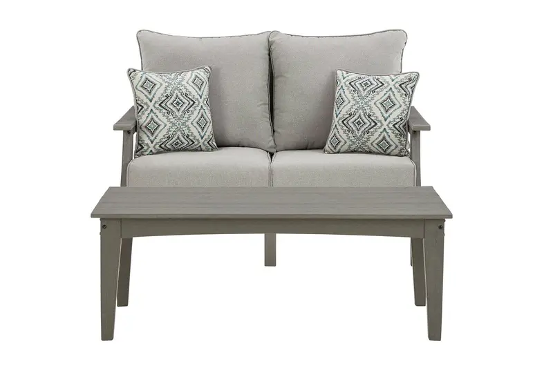 Visola Stylish Loveseat and Coffee Table Outdoor Combo