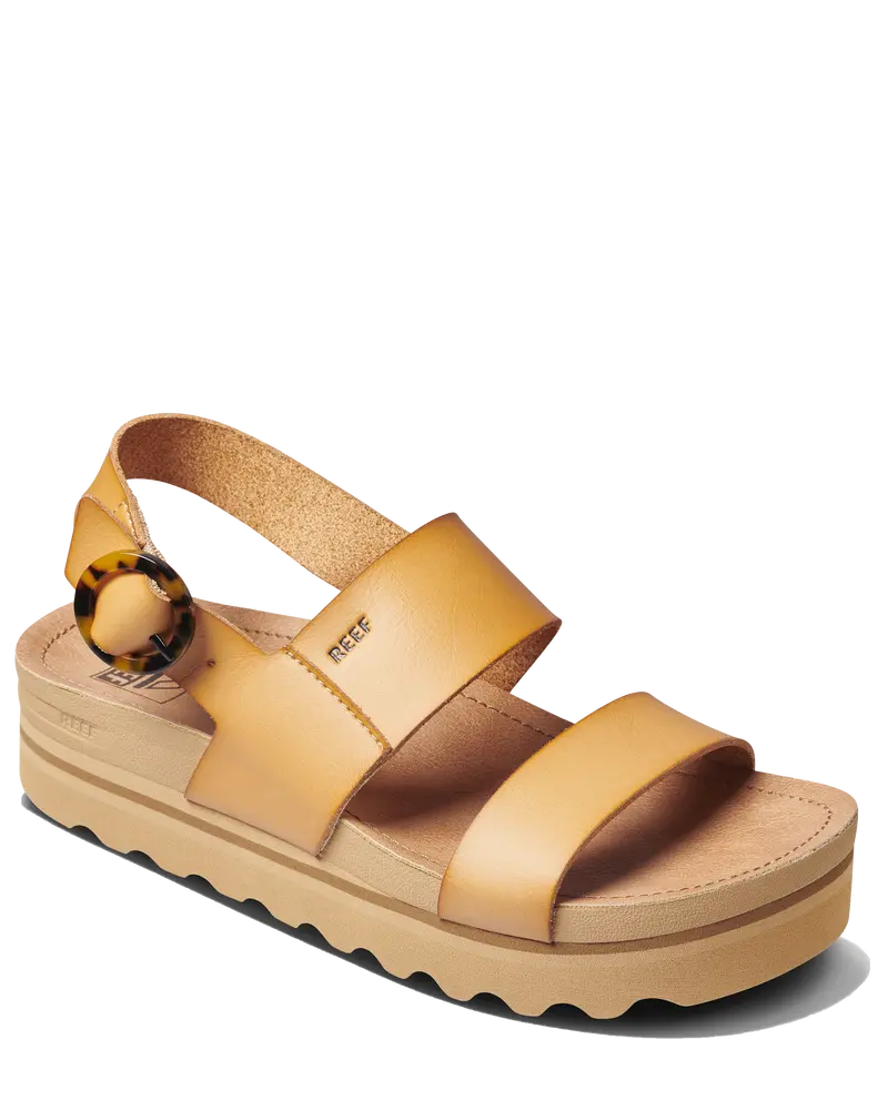 Vista Hi Buckle Sandals – Natural Leather