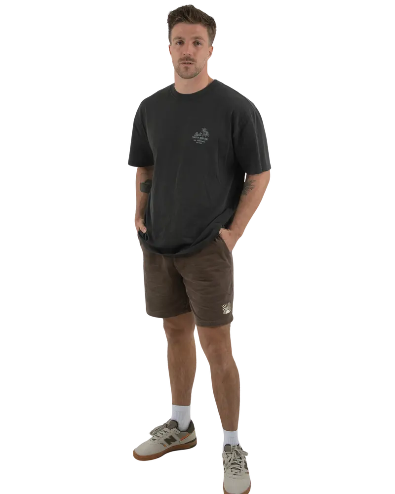 Walnut Embroidered Corduroy Shorts