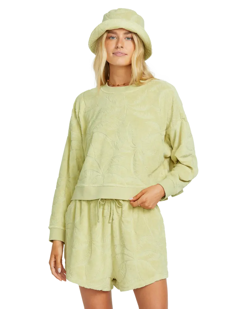 Wasabi Green Sun Tempo Fleece Sweatshirt