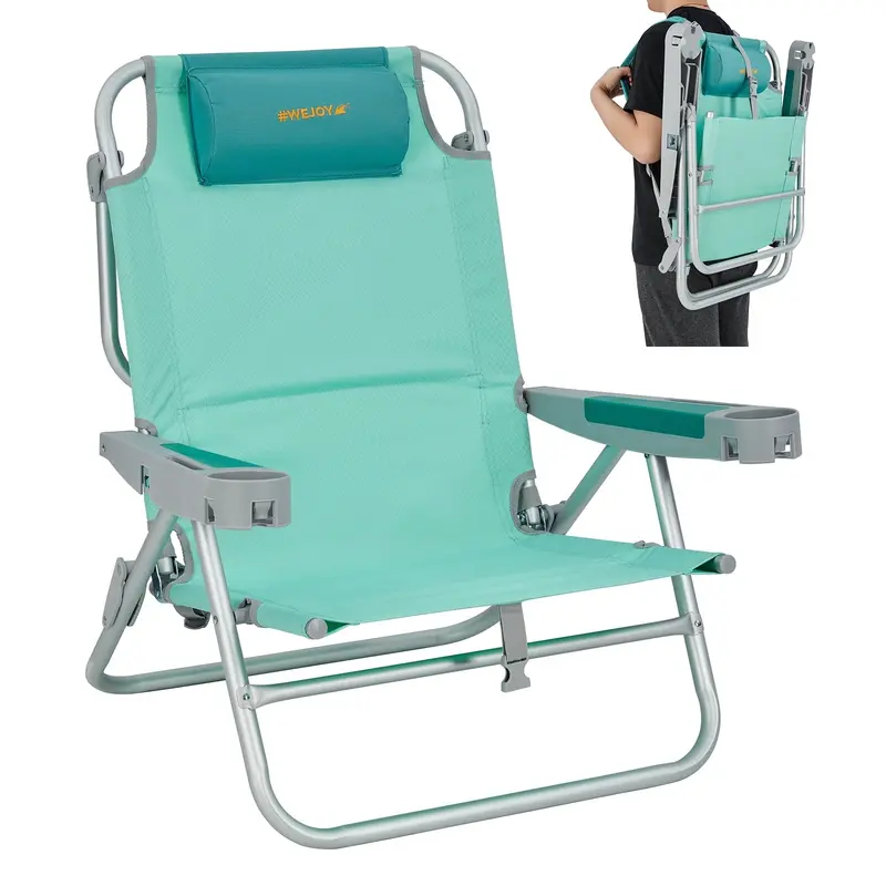 WEJOY 5-Position Adjustable Reclining Beach Lounger